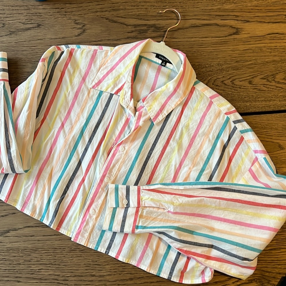 Rainbow crop shirt